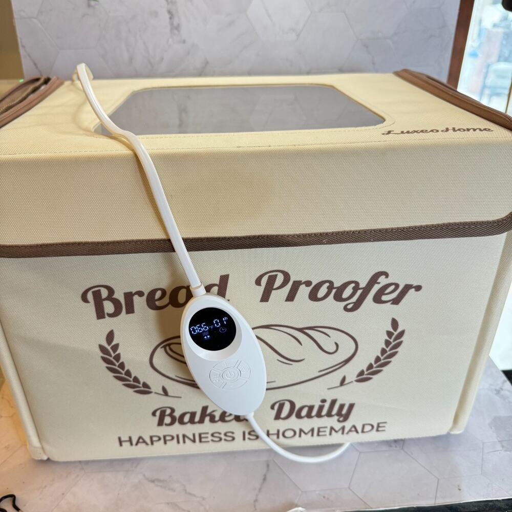 Folding Bread Proofing Box 50-113℉ 48H Timer Dough Proofer Metal Rack GIYUDOT